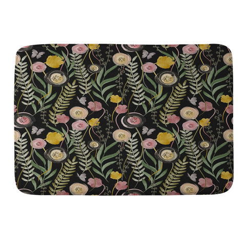 Gyaneshwari Dave | Pineconedream Meadow Noir Memory Foam Bath Mat